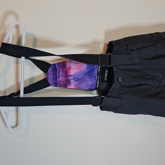 George Medium Black Snow Pants with Suspenders - Picture 2 of 7
